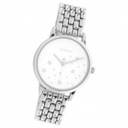 Oozoo Damen Armbanduhr Timepieces C11025 Analog Edelstahl silber UOC11025