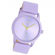 Oozoo Damen Armbanduhr Timepieces Analog Leder lila UOC11055