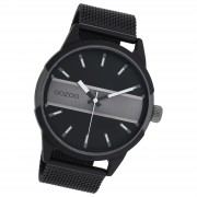 Oozoo Herren Armbanduhr Timepieces Analog Metall Mesh schwarz UOC11109