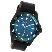 Oozoo Herren Armbanduhr Timepieces Analog Leder schwarz UOC11118