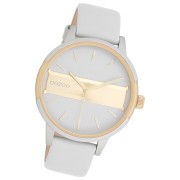 Oozoo Damen Armbanduhr Timepieces Analog Leder grau UOC11152