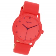 Oozoo Damen Armbanduhr Timepieces Analog Leder rot UOC11172
