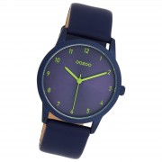 Oozoo Damen Armbanduhr Timepieces Analog Leder blau UOC11174
