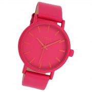 Oozoo Damen Armbanduhr Timepieces Analog Leder pink UOC11178