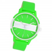 Oozoo Damen Armbanduhr Timepieces Analog Leder grün UOC11189