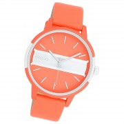 Oozoo Damen Armbanduhr Timepieces Analog Leder orange UOC11190