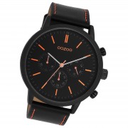Oozoo Herren Armbanduhr Timepieces Analog Leder schwarz UOC11209