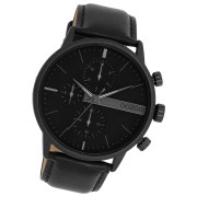 Oozoo Herren Armbanduhr Timepieces Analog Leder schwarz UOC11224