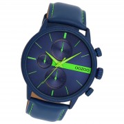Oozoo Herren Armbanduhr Timepieces Analog Leder blau UOC11228