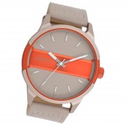 Oozoo Herren Armbanduhr Timepieces Analog Leder sand UOC11230