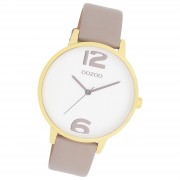 Oozoo Damen Armbanduhr Timepieces Analog Leder taupe braun UOC11236
