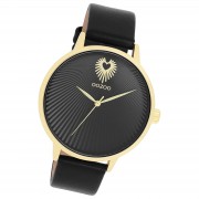Oozoo Damen Armbanduhr Timepieces Analog Leder schwarz UOC11242