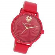 Oozoo Damen Armbanduhr Timepieces Analog Leder pink UOC11247
