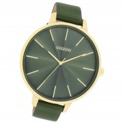 Oozoo Damen Armbanduhr Timepieces Analog Leder forest grün UOC11257