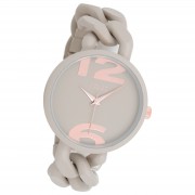Oozoo Damen Armbanduhr Timepieces Analog Kunststoff taupe braun UOC11265