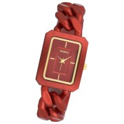 Oozoo Damen Armbanduhr Timepieces Analog Kunststoff rot UOC11277