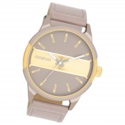 Oozoo Herren Armbanduhr Timepieces Analog Leder taupe braun UOC11317