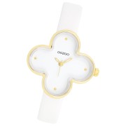 Oozoo Damen Armbanduhr Timepieces Analog Lederband weiß UOC11520