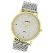 Oozoo Damen Armbanduhr Vintage Series Analog Metall silber UOC20117