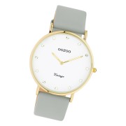 Oozoo Unisex Armbanduhr Vintage Series C20245 Analog Leder grau UOC20245