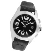 Oozoo Herren Armbanduhr Timepieces Analog Leder schwarz UOC3168A