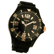 Oozoo Unisex Armbanduhr Vintage Series Analog Silikon schwarz UOC4278A