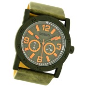 Oozoo Herren Armbanduhr Timepieces Analog Leder grün UOC8307A