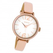 Oozoo Damen Armbanduhr rosa Timepieces Quarz C8407 Lederarmband rosa UOC8407