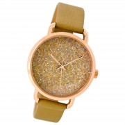 Oozoo Damen Armbanduhr Timepieces Analog Leder gelb UOC9100A
