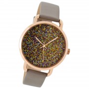 Oozoo Damen Armbanduhr Timepieces Analog Leder taupe grau UOC9103A