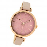 Oozoo Damen-Uhr Timepieces Quarzuhr C9136 Leder-Armband rosa UOC9136
