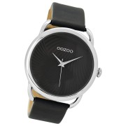 Oozoo Damen Armbanduhr Timepieces Analog Leder grau UOC9163A