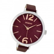 Oozoo Damen-Uhr Timepieces Quarzuhr C9193 Leder-Armband rot UOC9193