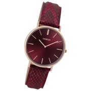 Oozoo Damen Armbanduhr Vintage Analog Leder rot UOC9306A