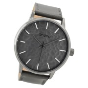 Oozoo Herren Armbanduhr Timepieces C9440 Quarzwerk Leder grau UOC9440