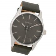 Oozoo Unisex Armbanduhr Timepieces Analog Leder dunkelgrau UOC9628A
