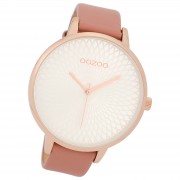 Oozoo Damen Armbanduhr Timepieces Analog Leder rosa UOC9725A