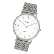 Oozoo Damen Armbanduhr Vintage Series C9901A Analog Edelstahl silber UOC9901A