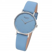 Regent Damen Armbanduhr Analog Lederarmband blau UR2152576