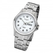 Regent Herren-Armbanduhr 32-F-1040 Quarz-Uhr Edelstahl-Armband silber URF1040