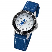 Regent Damen Armbanduhr Analog Textilarmband blau weiß URF1375