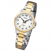 Regent Damen Armbanduhr Analog Metallarmband silber gold URF1460