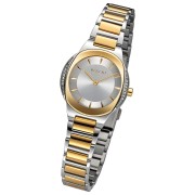 Regent Damen Armbanduhr Analog Metallarmband silber gold URF1489