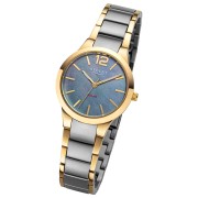 Regent Damen Solaruhr Analog Metallarmband gold grau URF1535