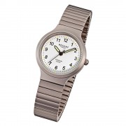 Regent Damen, Herren-Armbanduhr F-275 Quarz-Uhr Titan-Armband silber grau URF275