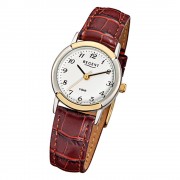 Regent Damen-Armbanduhr F-576 Quarz-Uhr Leder-Armband braun URF576