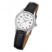 Regent Damen-Armbanduhr - Regent Lederarmband - Quarz Leder schwarz URF833
