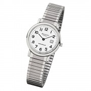 Regent Damen, Herren-Armbanduhr F-884 Quarz-Uhr Stahl-Armband silber URF884