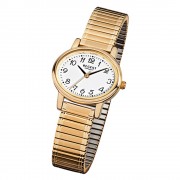 Regent Damen-Armbanduhr F-892 Quarz-Uhr Stahl-Armband gold URF892