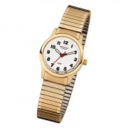 Regent Damen-Armbanduhr F-896 Quarz-Uhr Stahl-Armband gold URF896